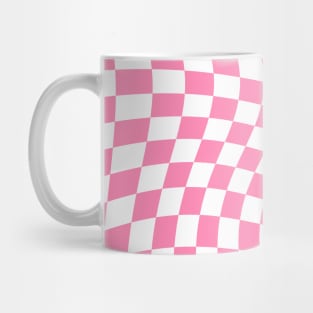 Twisted Checkered Square Pattern - Pink Mug